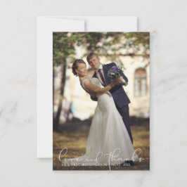 Moderne Script-LIEBE UND DANKE Foto Wedding Vielen