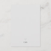 Moderne Script Light Gray QR Code Wedding RSVP Car Begleitkarte (Rückseite)