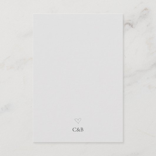 Moderne Script Light Gray QR Code Wedding RSVP Car Begleitkarte (Rückseite)