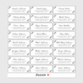 Moderne Script Lila Floral Guest Address Labels (Blatt)
