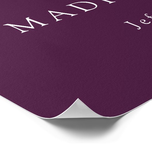 Moderne Script Lila Welcome Graduation Party Poster (Ecke)