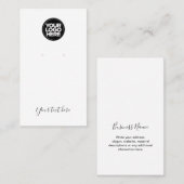 Moderne Script-Logos mit minimaler Grafikkarte Visitenkarte (Vorne/Hinten)