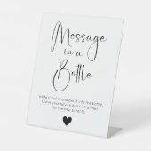 Moderne Script-Meldung in einer Flasche Baby-Dusch Sockelschild (Vorderseite)