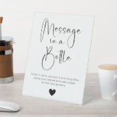 Moderne Script-Meldung in einer Flasche Baby-Dusch Sockelschild (In SItu)