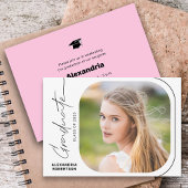 Moderne Script Minimal Foto Graduation Party Einladung