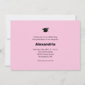 Moderne Script Minimal Foto Graduation Party Einladung (Rückseite)