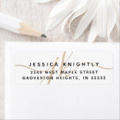 Moderne Script Minimal Gold Monogram Initials (Insitu)