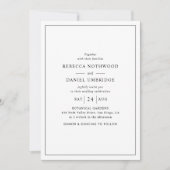 Moderne Script Minimal Wedding Einladung (Vorderseite)