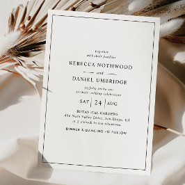 Moderne Script Minimal Wedding Einladung
