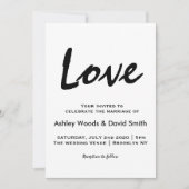 Moderne Script Minimalistisch Hochzeitseinladung Einladung (Vorderseite)