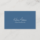 Moderne Script Minimalistisch QR Code Social Media Visitenkarte (Vorderseite)