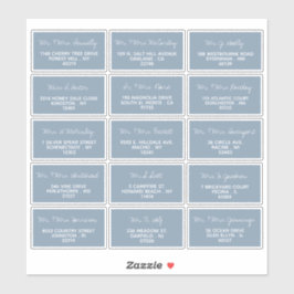 Moderne Script-Minimalistische Hochzeitgastadresse Aufkleber