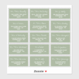 Moderne Script-Minimalistische Hochzeitgastadresse Aufkleber