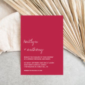 Moderne Script-Minimalistische Hochzeitsstiftung Einladung