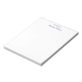 Moderne Script Minimalistische Monogramm Notizblock (Rotiert)
