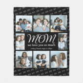 Moderne Script Mom Wir lieben Dich Fotocollage XO Fleecedecke (Vorderseite)