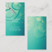 Moderne Script Monogram Elegant Hair Stylist Visitenkarte (Vorne/Hinten)