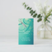 Moderne Script Monogram Elegant Hair Stylist Visitenkarte (Stehend Vorderseite)