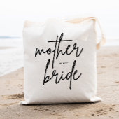 Moderne Script Mother of the Bride Tote Bag Tragetasche
