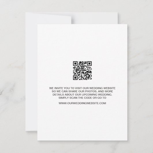 Moderne Script Multi-Fotos Digitale Hochzeit Einladung (Rückseite)