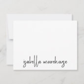 Moderne Script Name Flat Note Card Mitteilungskarte (Vorderseite)