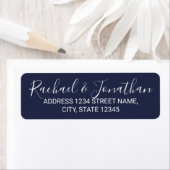 Moderne Script Nautical Navy Blue Hochzeit (Insitu)