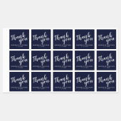 Moderne Script Navy Blue Gastgeschenk Hochzeit Vie Etiketten (Blatt)