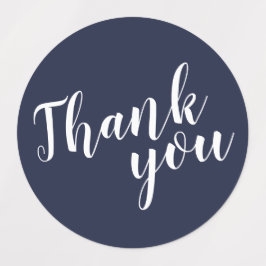 Moderne Script Navy Blue Gastgeschenk Hochzeit Vie Etiketten