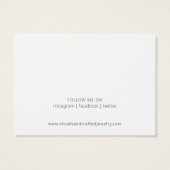 Moderne Script Necklace Bracelet Display Card (Rückseite)