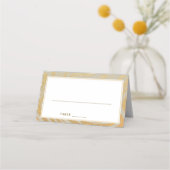 Moderne Script Ombre Gold Platzkarte (Vorderseite)