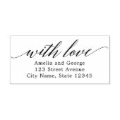 Moderne Script Personalisiert Wood Briefmarke Gummistempel (Prägung)