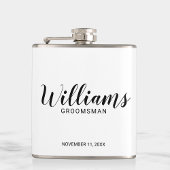 Moderne Script-Personalisierte Trauzeugen Flachmann