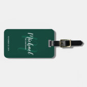 Moderne Script-Personalisierte Trauzeugen Gepäckanhänger (Vorderseite horizontal)