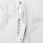 Moderne Script-Personalisierte Trauzeugen Kellnermesser (Vorderseite)