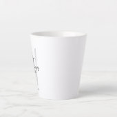 Moderne Script-Personalisierte Trauzeugen Milchtasse (Vorderseite)