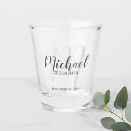 Moderne Script-Personalisierte Trauzeugen Schnapsglas