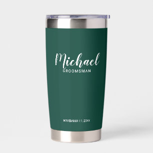 Moderne Script-Personalisierte Trauzeugen Thermobecher