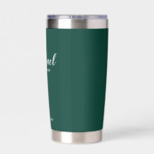 Moderne Script-Personalisierte Trauzeugen Thermobecher (Rückseite)