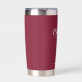 Moderne Script-Personalisierte Trauzeugen Thermobecher (Vorderseite)