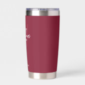 Moderne Script-Personalisierte Trauzeugen Thermobecher (Rückseite)