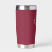 Moderne Script-Personalisierte Trauzeugen Thermobecher (Vorderseite)