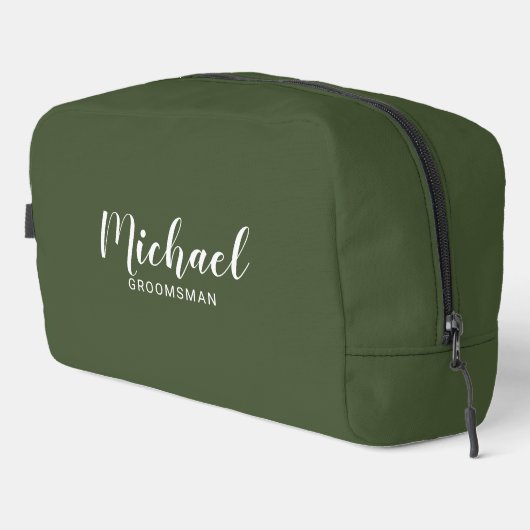 Moderne Script-Personalisierte Trauzeugen Waschbeutel (Rechte Ecke)
