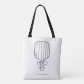 Moderne Script Pickleball & Prosecco Brautparty Tasche (Rückseite)