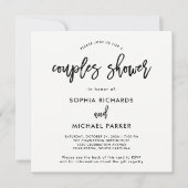 Moderne Script QR Code UAWG Registry Couples Dusch Einladung (Vorderseite)