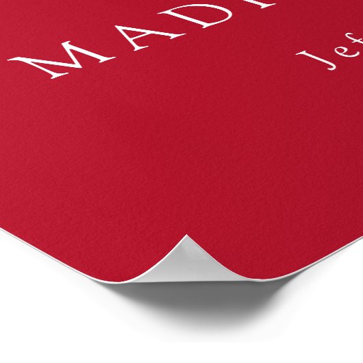 Moderne Script Red Welcome Graduation Party Poster (Ecke)