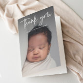 Moderne Script Religious Foto Baptism Dankeskarte