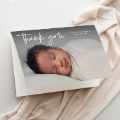 Moderne Script Religious Foto Baptism Dankeskarte