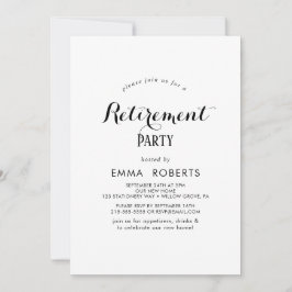 Moderne Script Retirement-Party Einladung