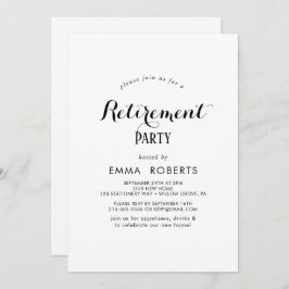 Moderne Script Retirement-Party Einladung