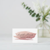 Moderne Script-Rose Gold Foil Pinselstrich Visitenkarte (Stehend Vorderseite)